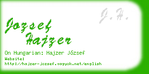 jozsef hajzer business card